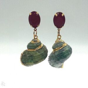 ✨🐚 🆕 🌊  BoHo Shell Conch Ocean Dangle Earrings 🐚✨ DAMAGED: * Chipped✨